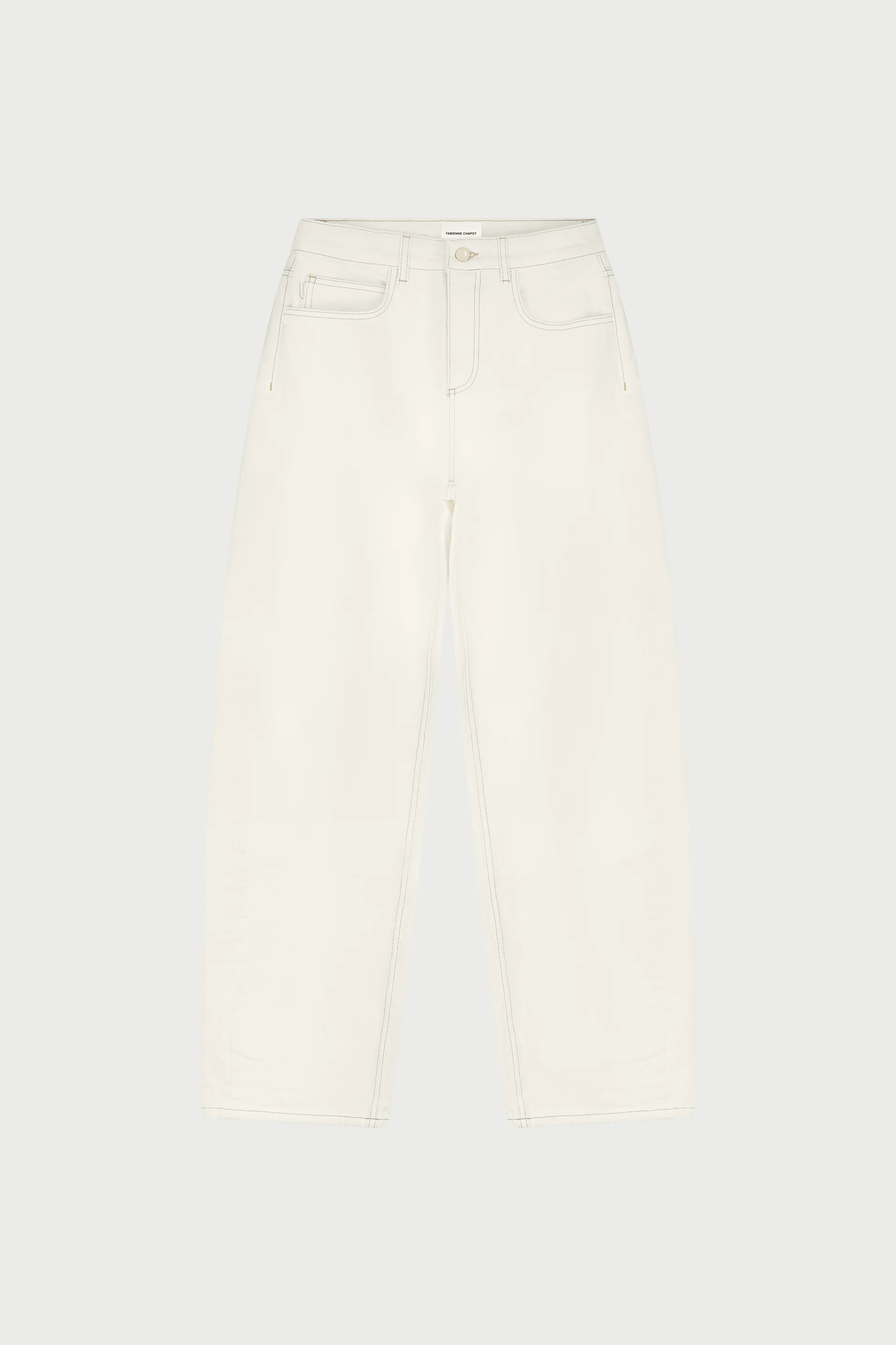 Betty Barrel Jeans | Cream White - Image 3