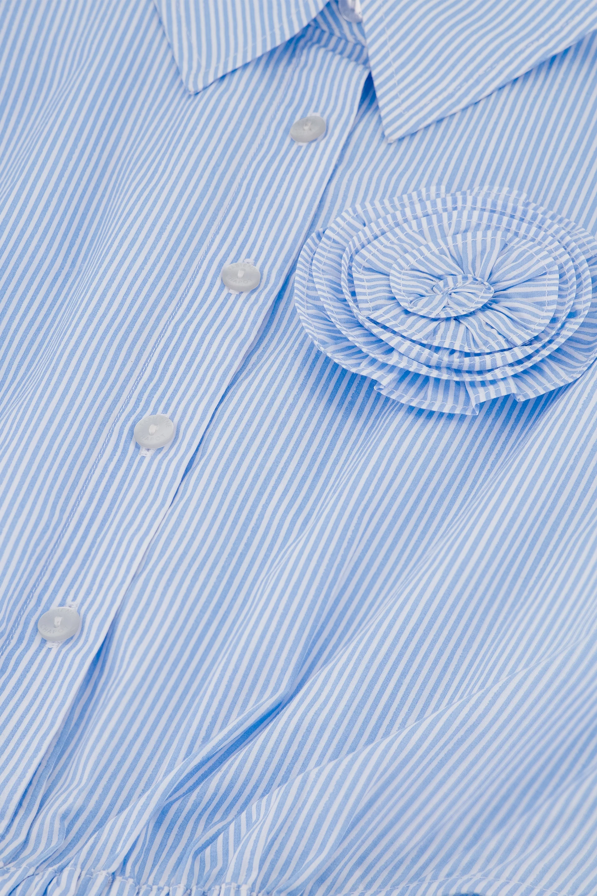 Camila Dress | Warm White/Pool Blue - Image 6