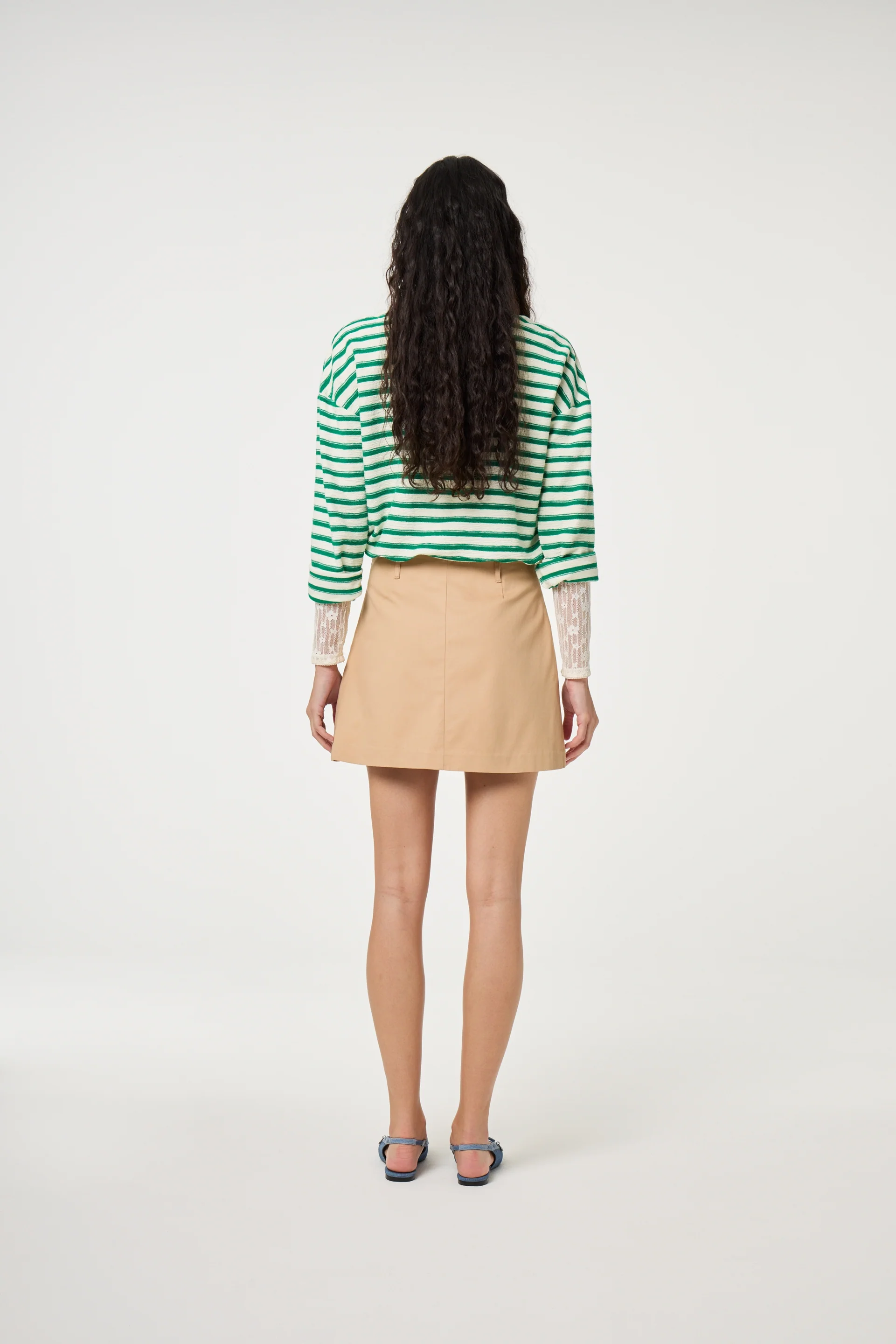 Celina Top | Cosy White/Green - Image 3