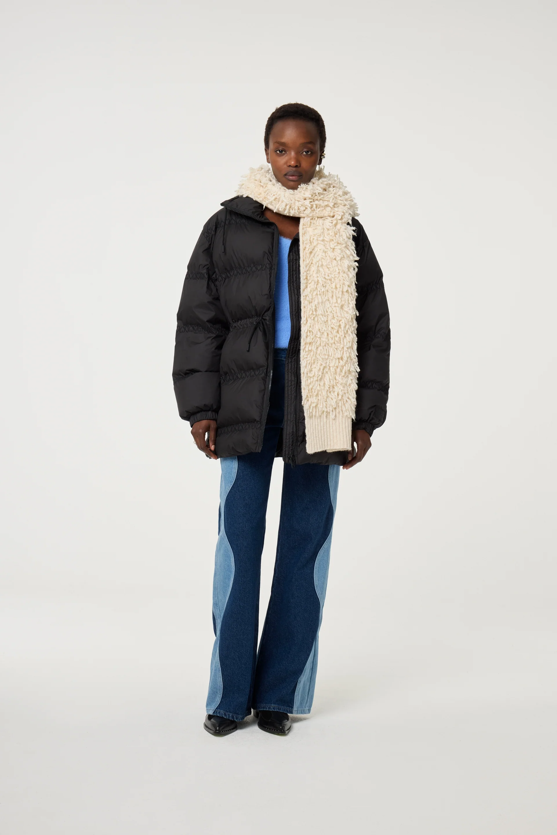 Cisca Puffer Coat | Black - Image 4