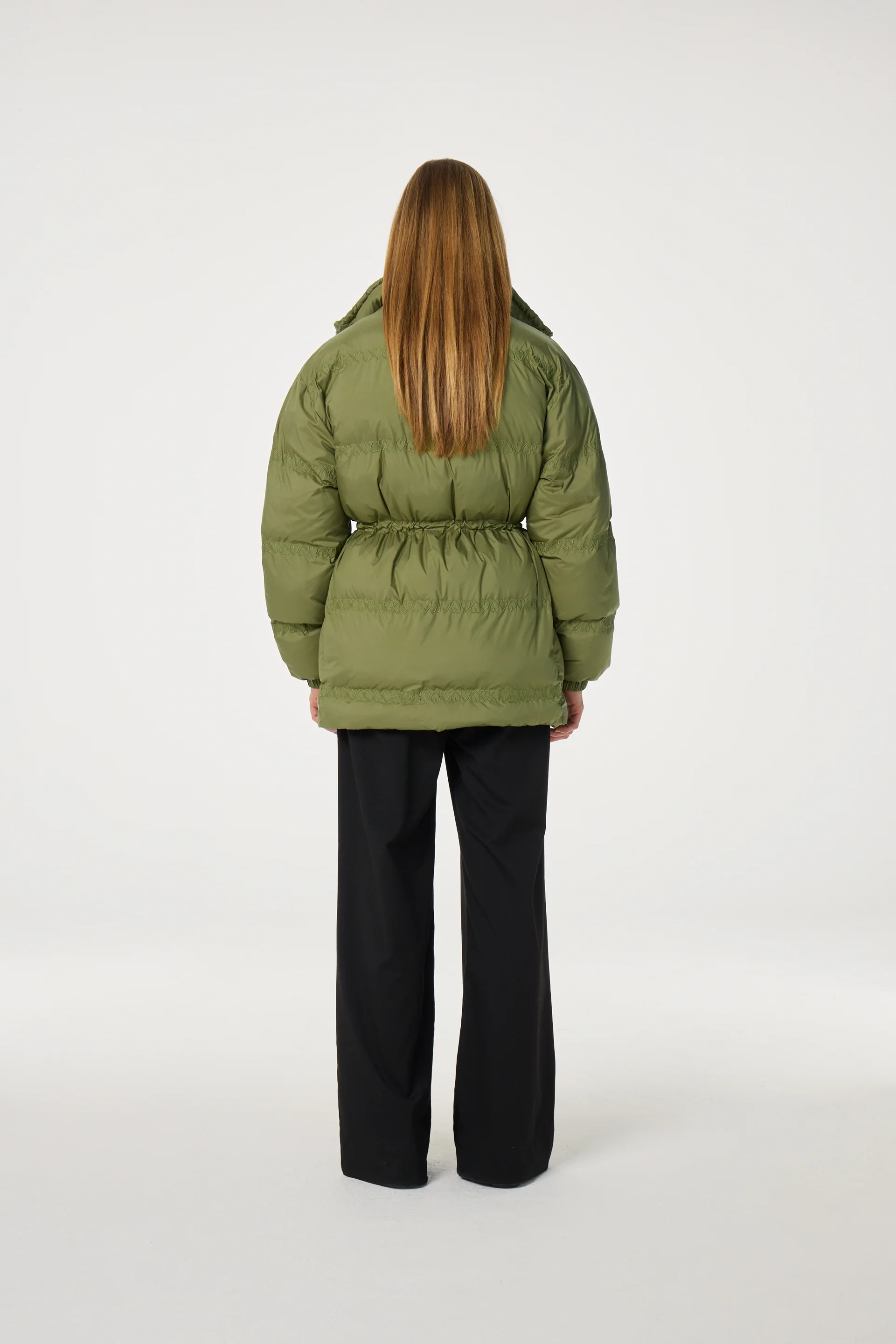 Cisca Puffer Coat | Martini Olive - Image 3