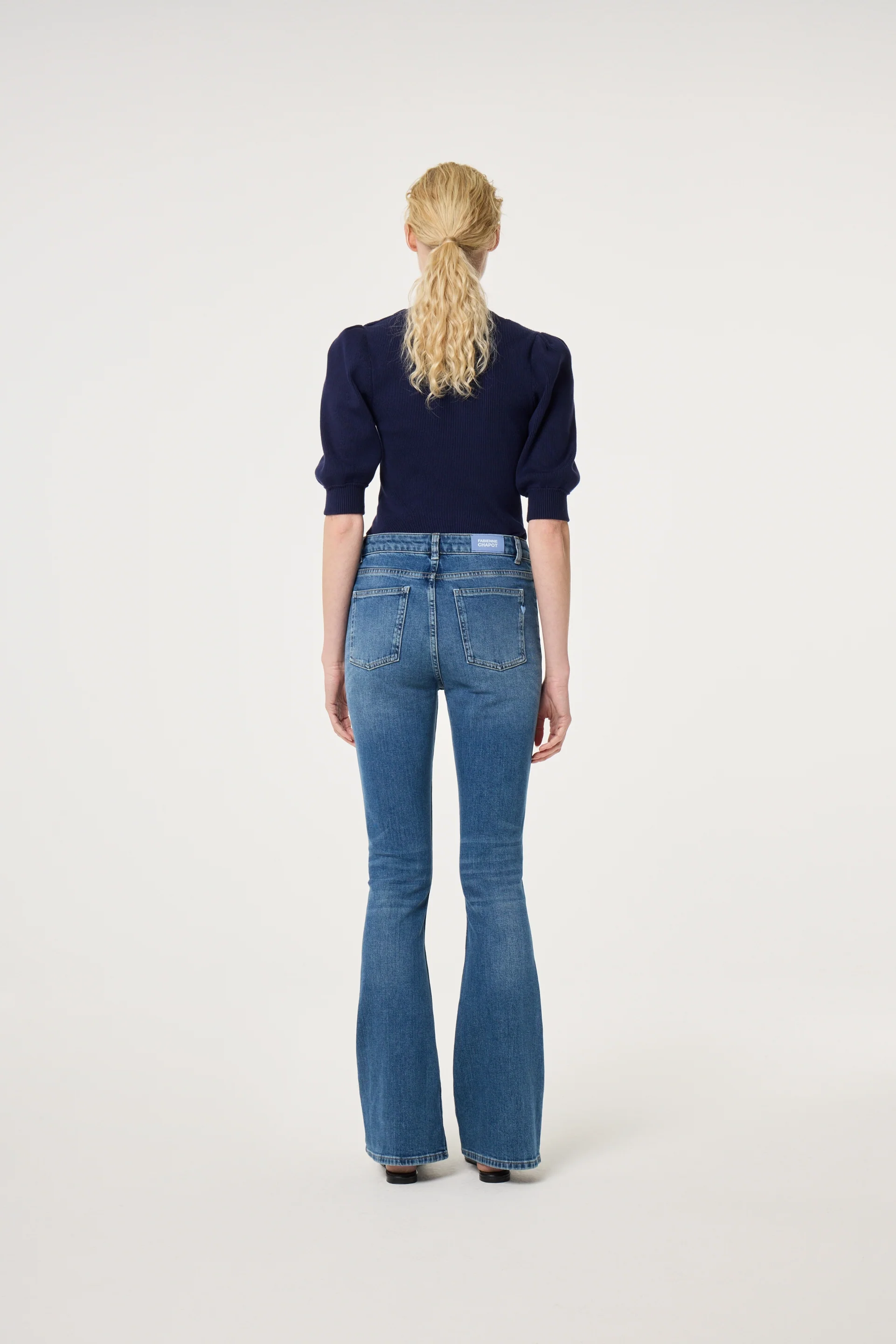 Eva Flare Jeans | Mid Blue - Image 3