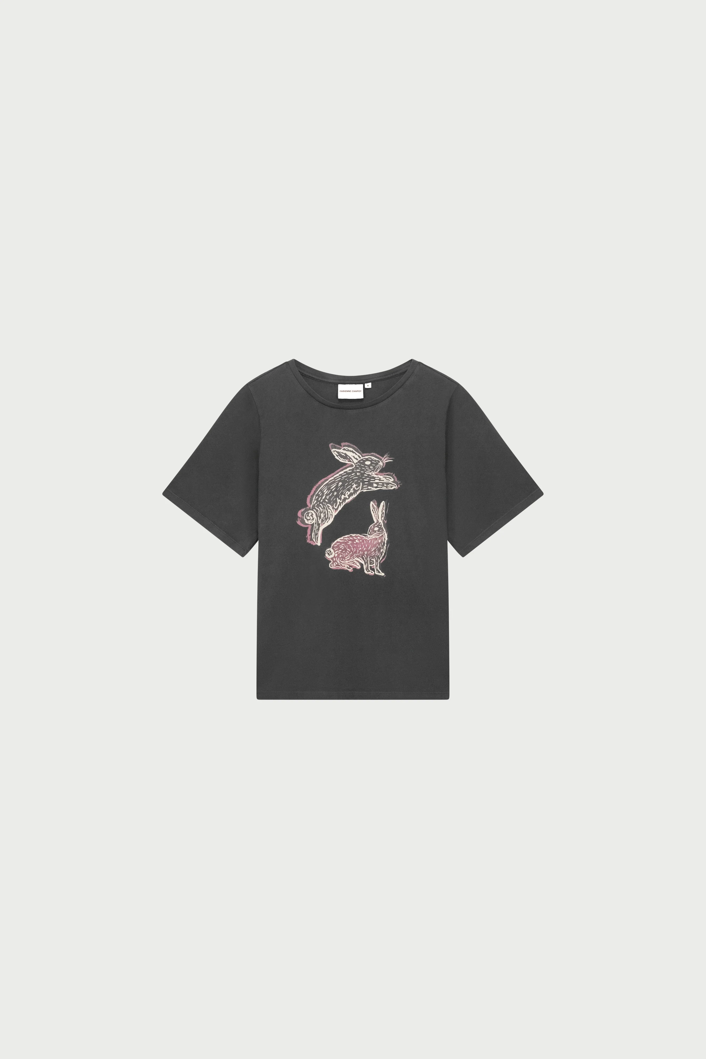 Fay Rabbit T-Shirt | Dark Antracite - Image 5