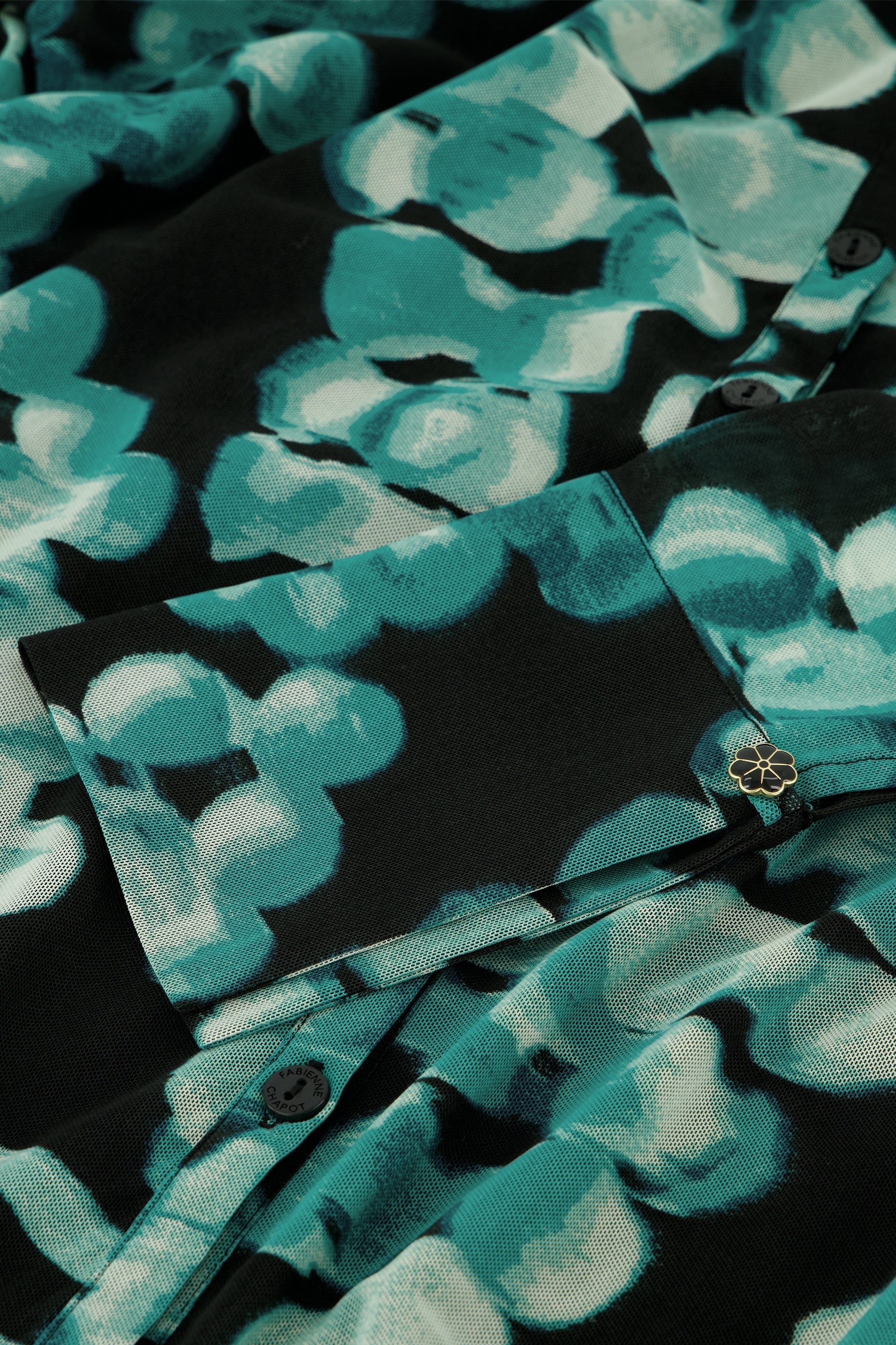 Kevis Blouse | Black/Mint Green - Image 5