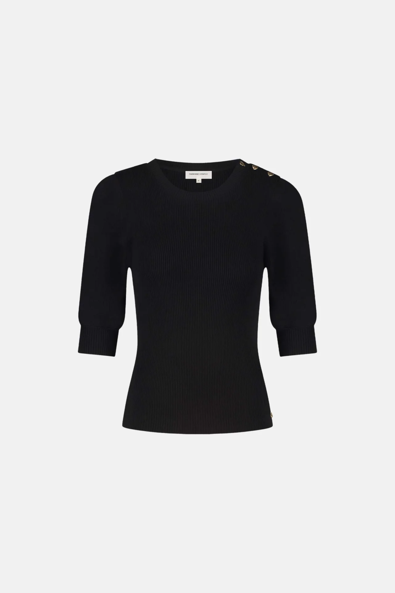 Lillian Short Sleeve Pullover | Black - Image 4