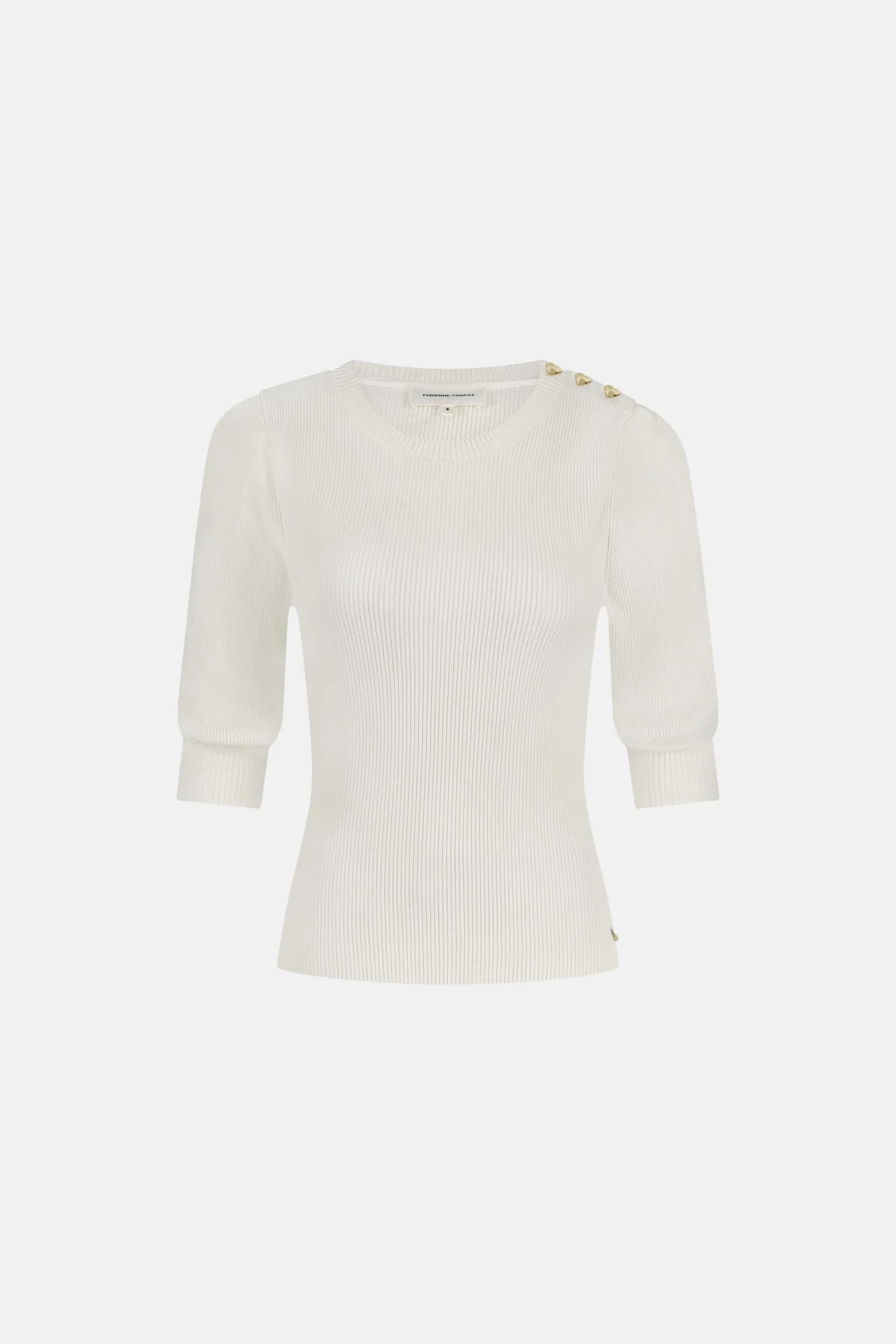 Lillian Short Sleeve Pullover | Cosy White - Image 3