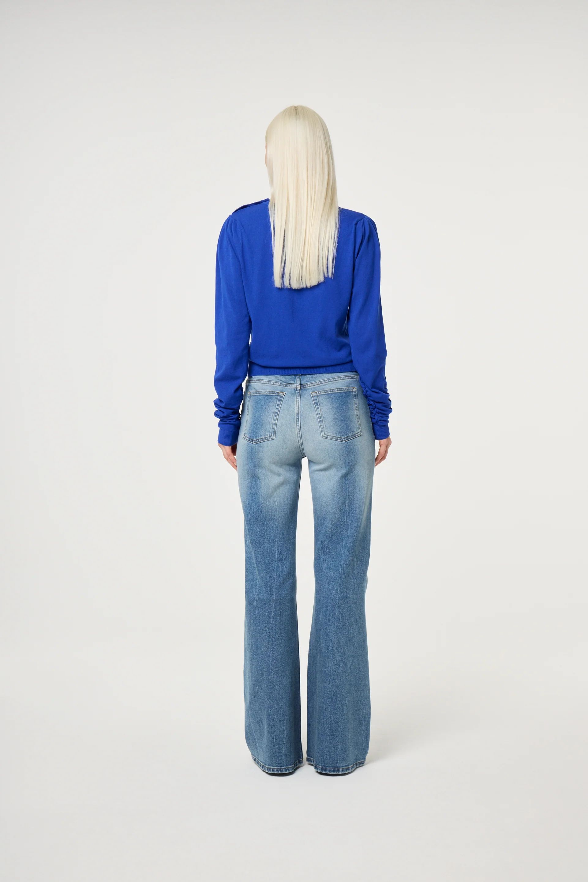 Molly Scrunch Pullover | Cobalt - Image 3