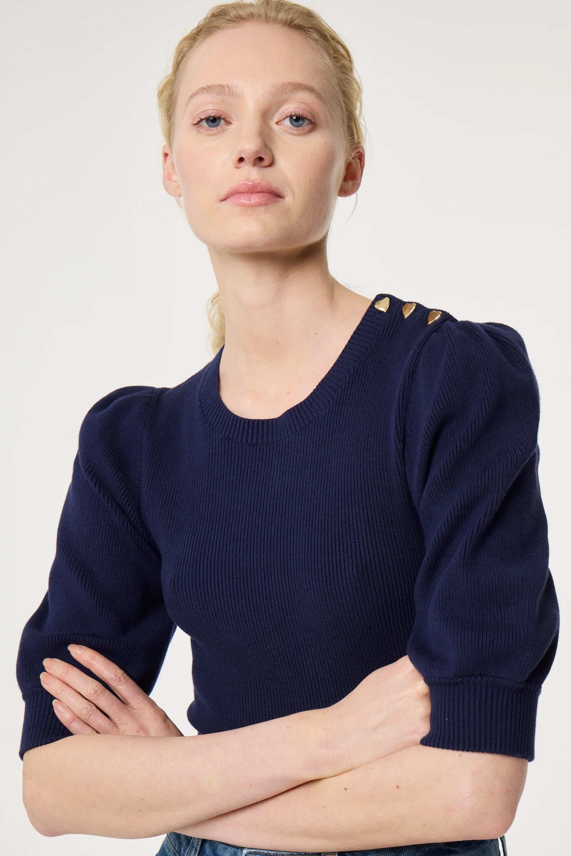 Molly Short Sleeve Pullover | After Midnight Blue - Image 3