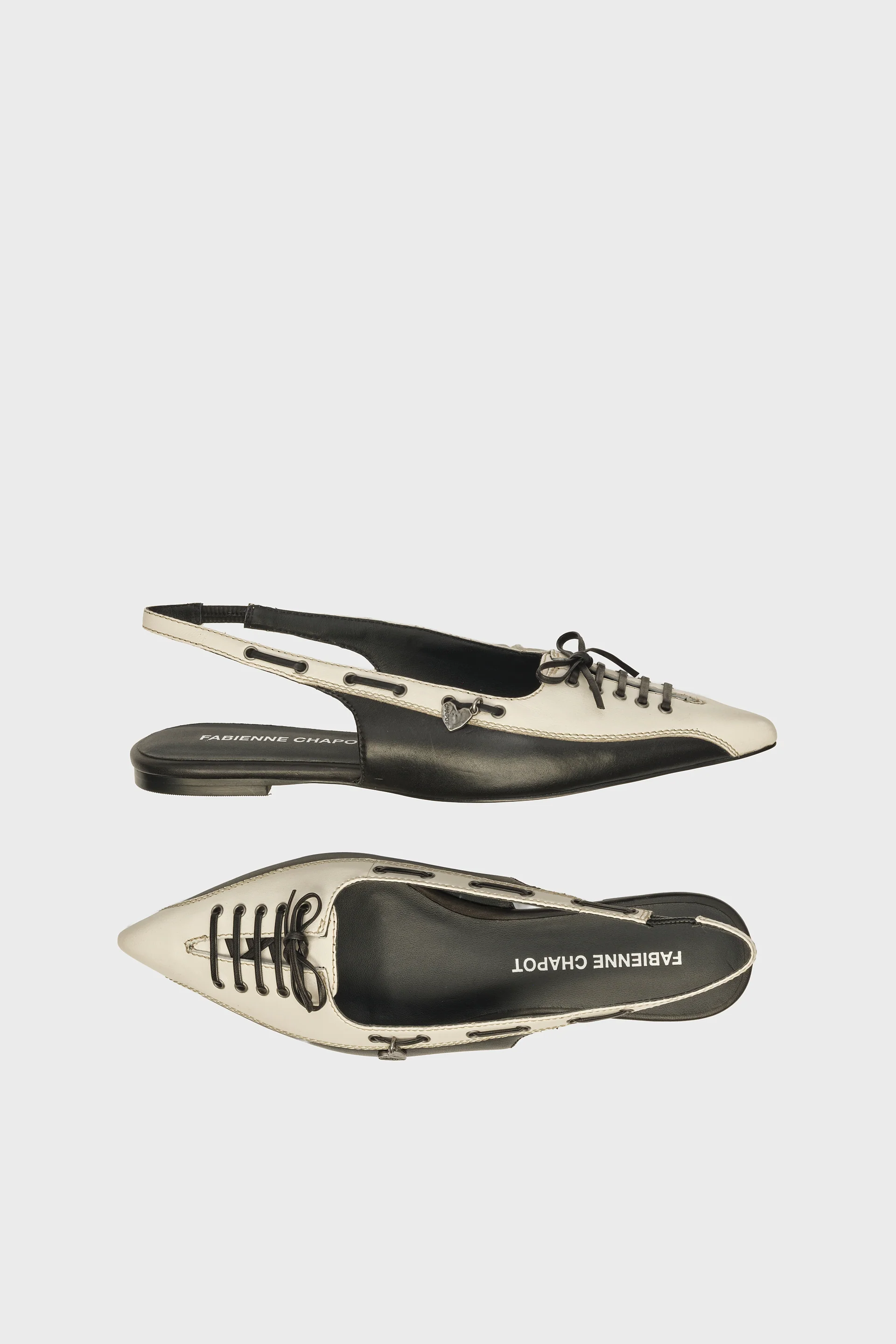 Sailor Slingback Flat | Black/Cosy White - Image 5