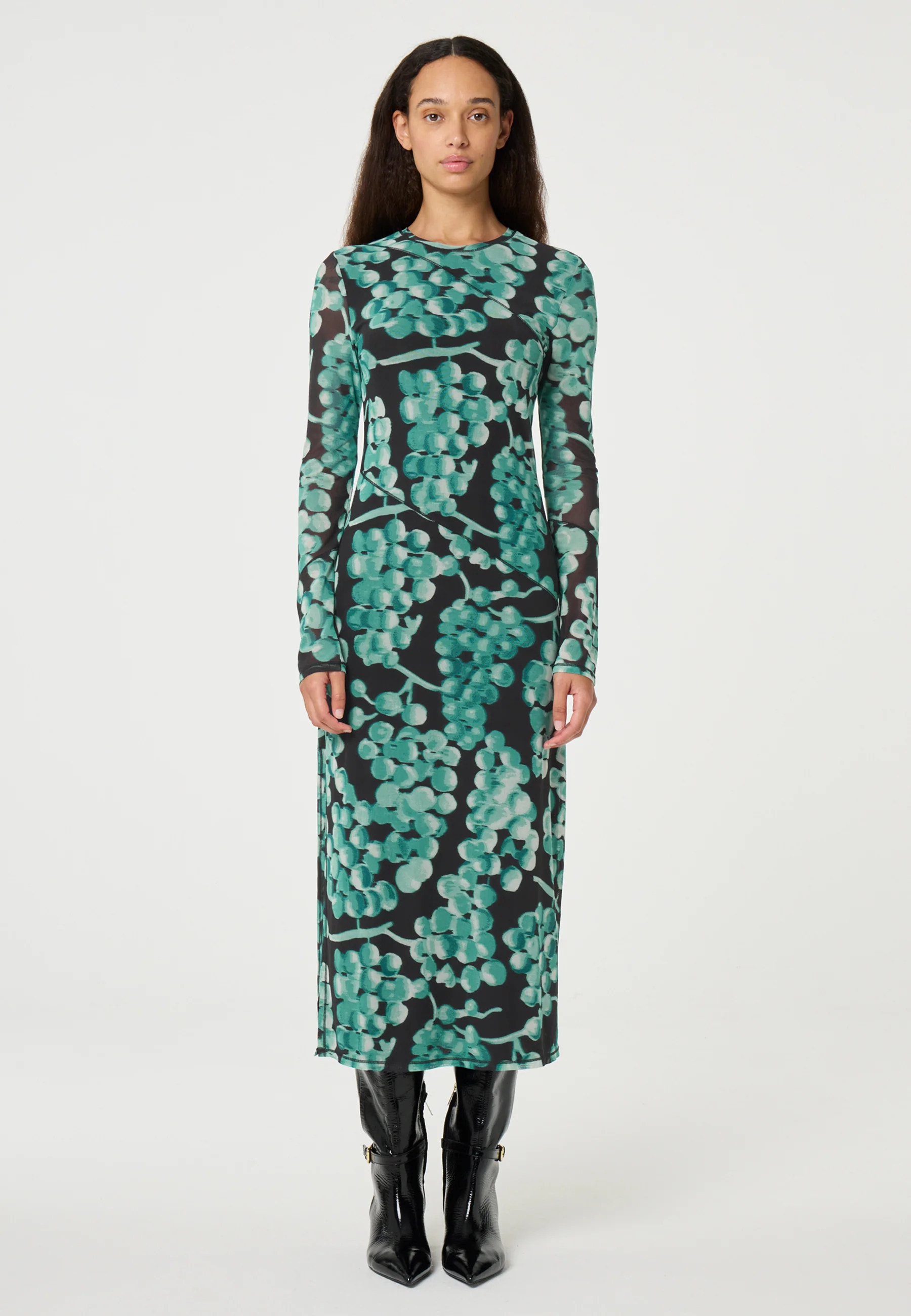 Sam Dress | Black/Mint Green - Image 5