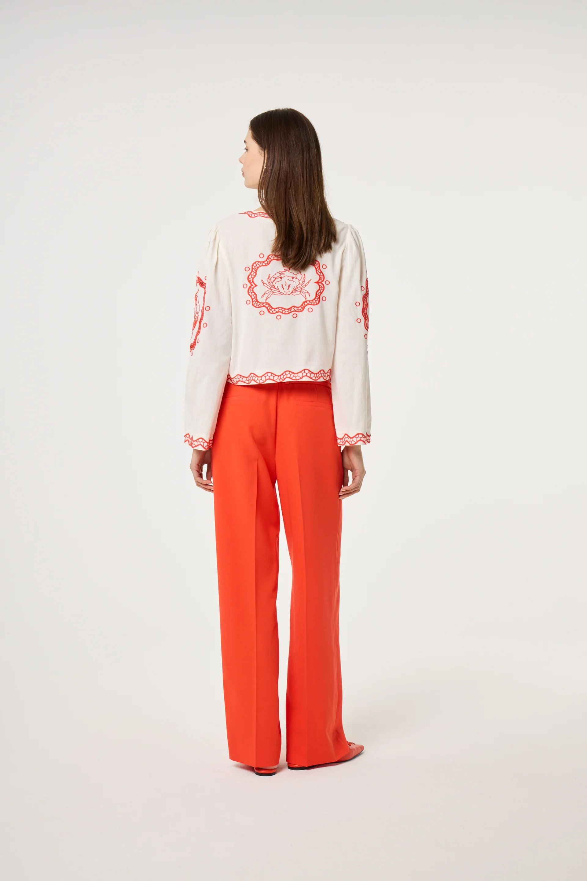 Serviette Blouse | Cosy White/Tangerine Tango - Image 3