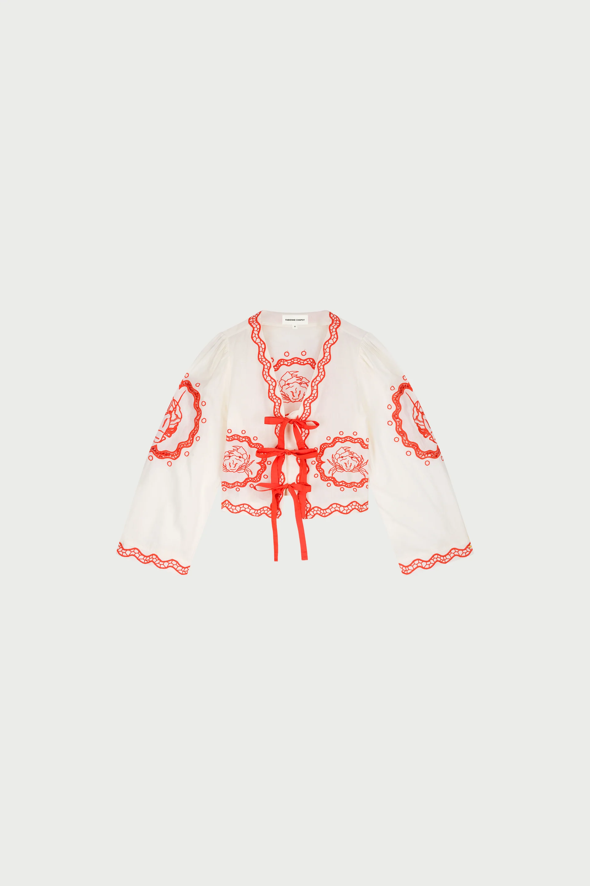 Serviette Blouse | Cosy White/Tangerine Tango - Image 4