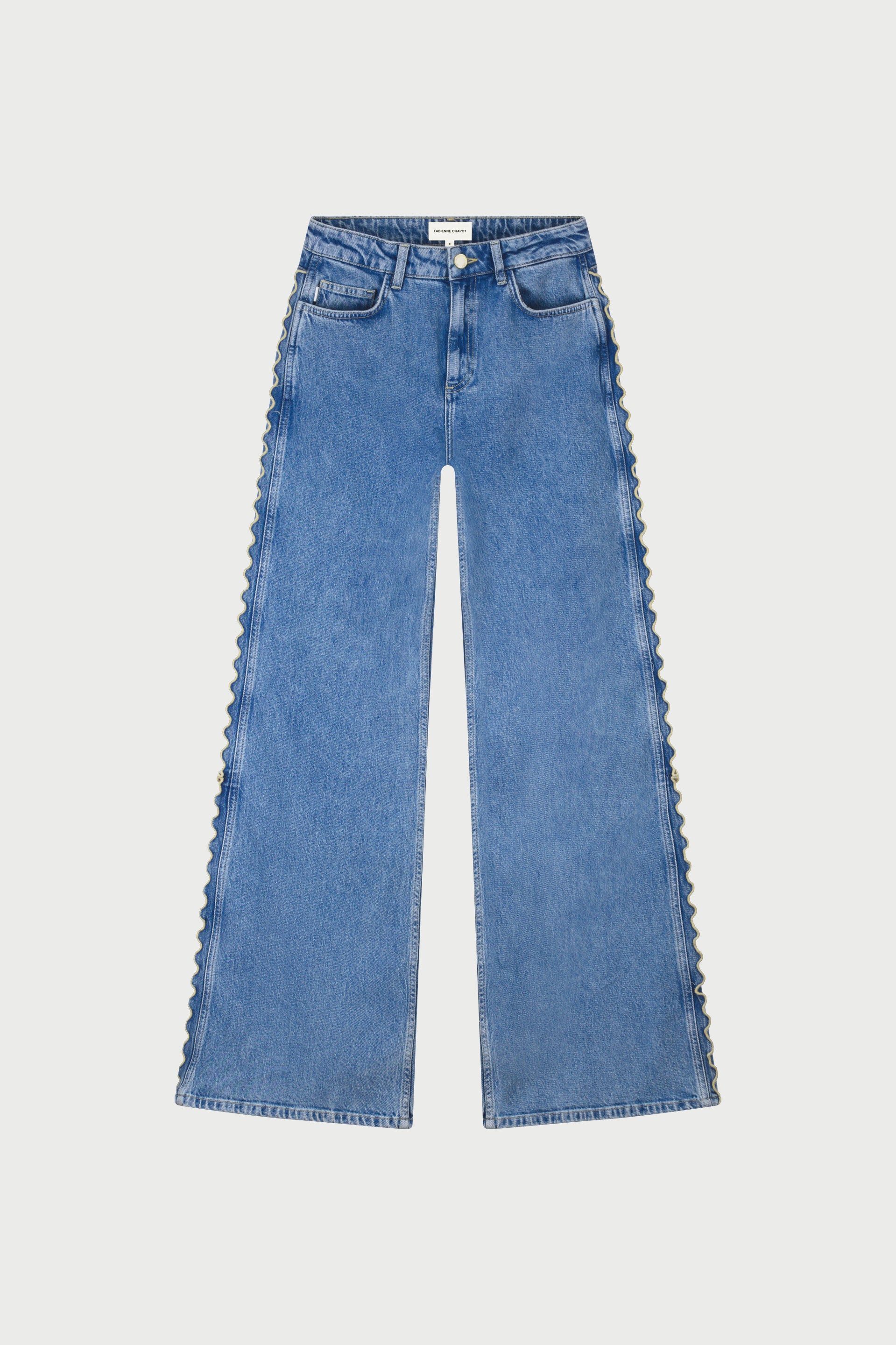 Thea Wide Leg Jeans | Mid Blue - Image 4